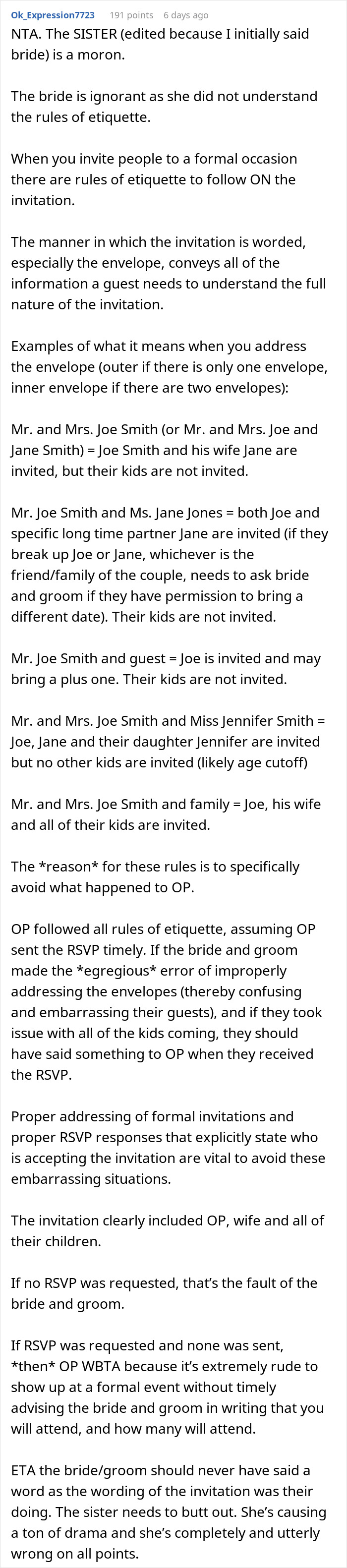 &ldquo;Am I A [Jerk] For Bringing 6 People With Me To My Niece&rsquo;s Wedding?&rdquo;