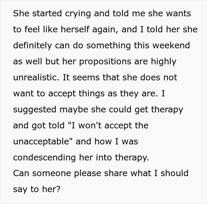 Husband Is Thinking Of Ending His Marriage After His Wife Asks For A Month Off From Being A Mom Husband Is Thinking Of Ending His Marriage After His Wife Asks For A Month Off From Being A Mom