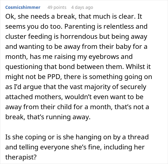 Husband Is Thinking Of Ending His Marriage After His Wife Asks For A Month Off From Being A Mom Husband Is Thinking Of Ending His Marriage After His Wife Asks For A Month Off From Being A Mom