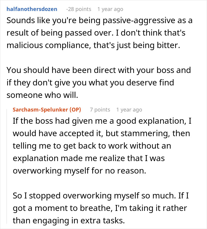 Boss Tells Employee They Won’t Be Promoted, Regrets It After They Stop Doing Extra Boss Tells Employee They Won’t Be Promoted, Regrets It After They Stop Doing Extra