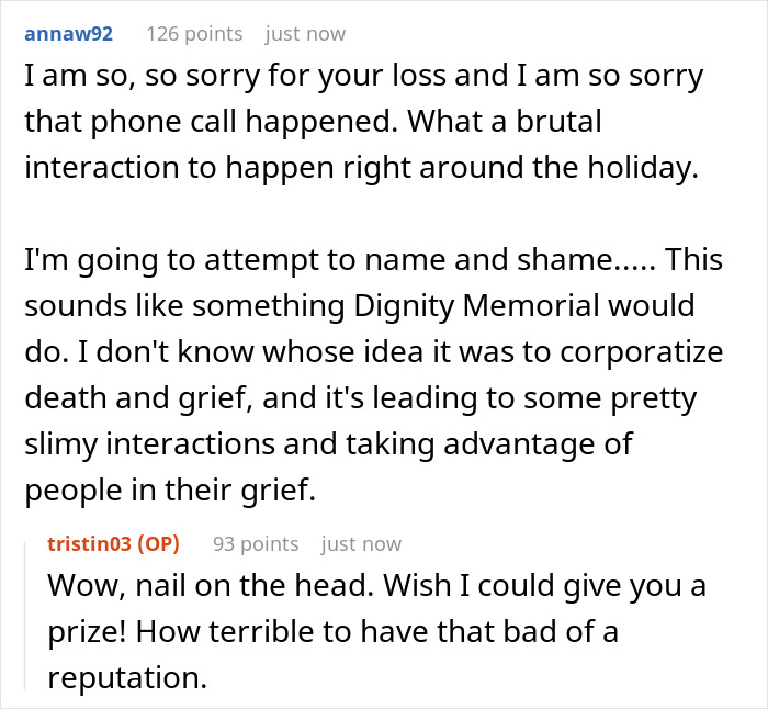 Woman Shares A Mildly Infuriating Story About A Call From Funeral Home Where She Buried Her Husband