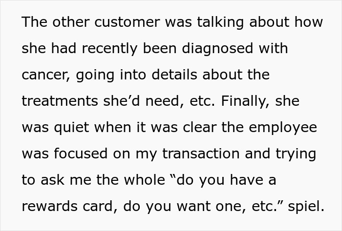 Shopper Shuts Up Trauma-Dumping Woman For Talking At Him While Checking Out Shopper Shuts Up Trauma-Dumping Woman For Talking At Him While Checking Out