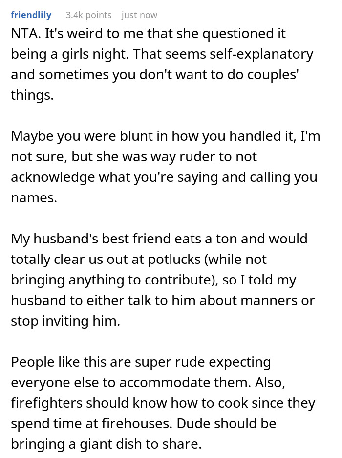 &ldquo;Am I The [Jerk] For Not Inviting My Friend&rsquo;s Husband To Dinner Because He Eats Too Much&rdquo;