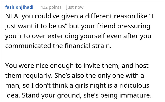 &ldquo;Am I The [Jerk] For Not Inviting My Friend&rsquo;s Husband To Dinner Because He Eats Too Much&rdquo;