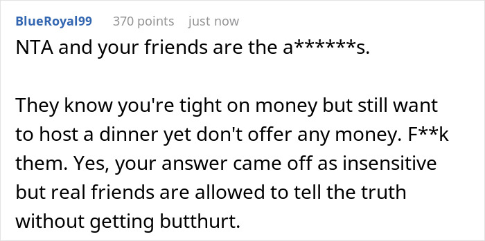 &ldquo;Am I The [Jerk] For Not Inviting My Friend&rsquo;s Husband To Dinner Because He Eats Too Much&rdquo;