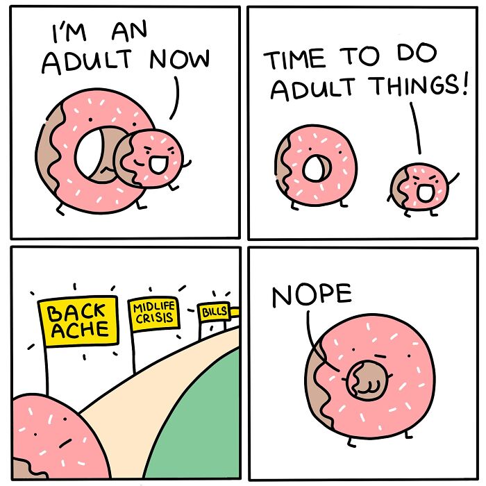 100 Darkly Funny Comics That Perfectly Capture The Struggle Of Adulthood (New Pics)