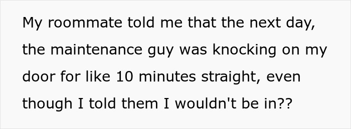 Student Doesn&rsquo;t Answer Maintenance Guy Who Came At 6 AM To Her Dorm, Gets Called Out