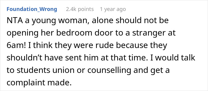 Student Doesn&rsquo;t Answer Maintenance Guy Who Came At 6 AM To Her Dorm, Gets Called Out
