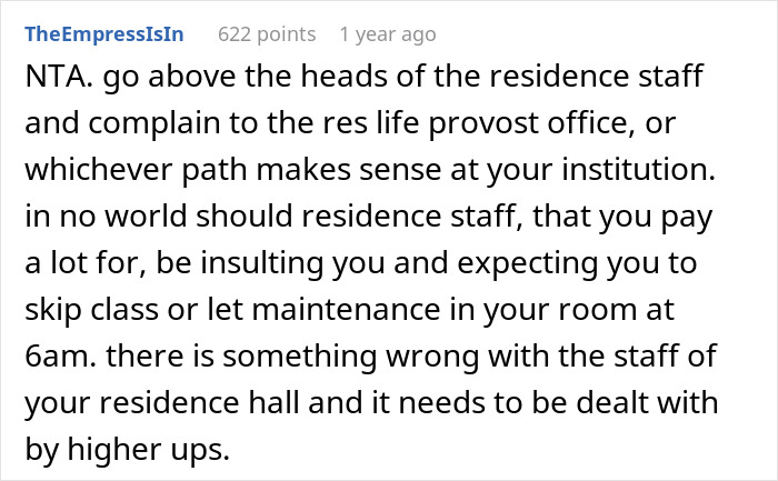 Student Doesn&rsquo;t Answer Maintenance Guy Who Came At 6 AM To Her Dorm, Gets Called Out