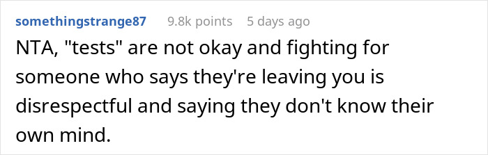 “AITAH For Breaking Up With My Girlfriend When She Tested Me?” “AITAH For Breaking Up With My Girlfriend When She Tested Me?”