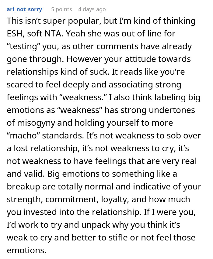 “AITAH For Breaking Up With My Girlfriend When She Tested Me?” “AITAH For Breaking Up With My Girlfriend When She Tested Me?”