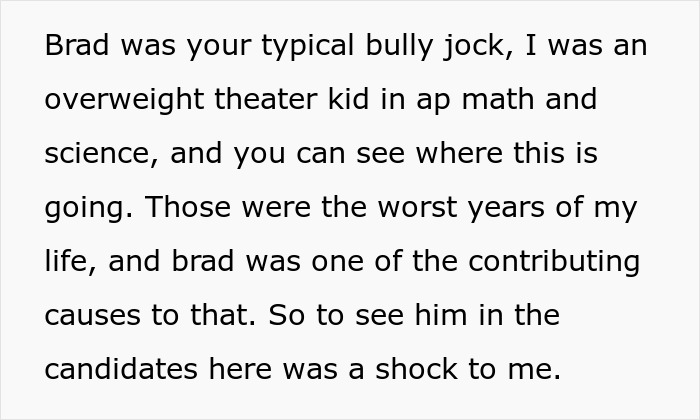Person Has No Mercy On School Bully 15 Years Later When He Comes For A Job Interview Person Has No Mercy On School Bully 15 Years Later When He Comes For A Job Interview