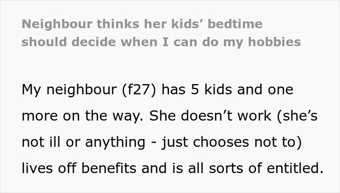 Woman Asks Neighbor To Not Use Her Power Tools After 8PM As It’s Her Kids’ Bedtime, She Refuses Woman Asks Neighbor To Not Use Her Power Tools After 8PM As It’s Her Kids’ Bedtime, She Refuses