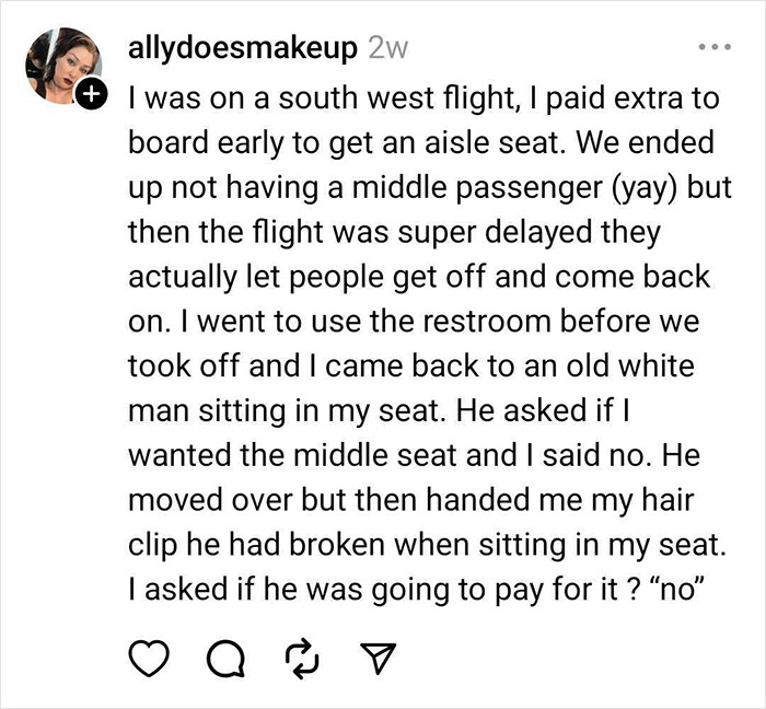 Guy Throws A Tantrum When Woman Refuses To Let Him Sit In Her Aisle Seat Guy Throws A Tantrum When Woman Refuses To Let Him Sit In Her Aisle Seat