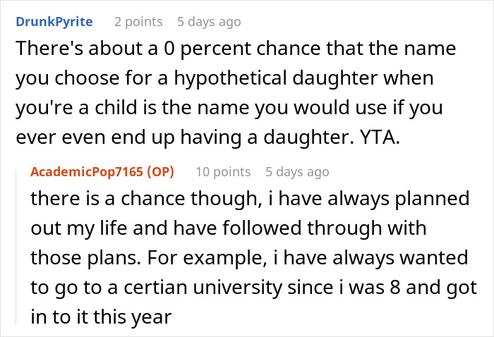 “[Am I The Jerk] For Walking Out Of The Room After My Brother Told Me The Name Of His Baby?”