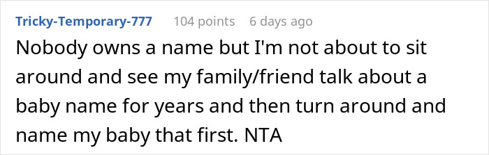 “[Am I The Jerk] For Walking Out Of The Room After My Brother Told Me The Name Of His Baby?”