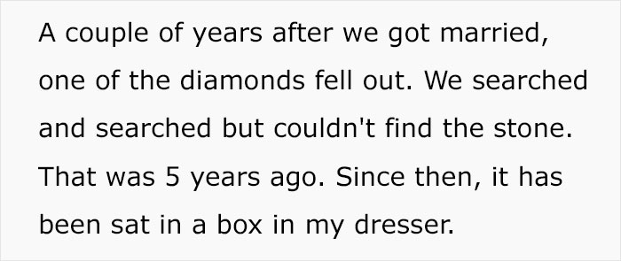Marriage Drama Ensues After Woman Asks If She Can Get Her Engagement Ring Fixed Marriage Drama Ensues After Woman Asks If She Can Get Her Engagement Ring Fixed