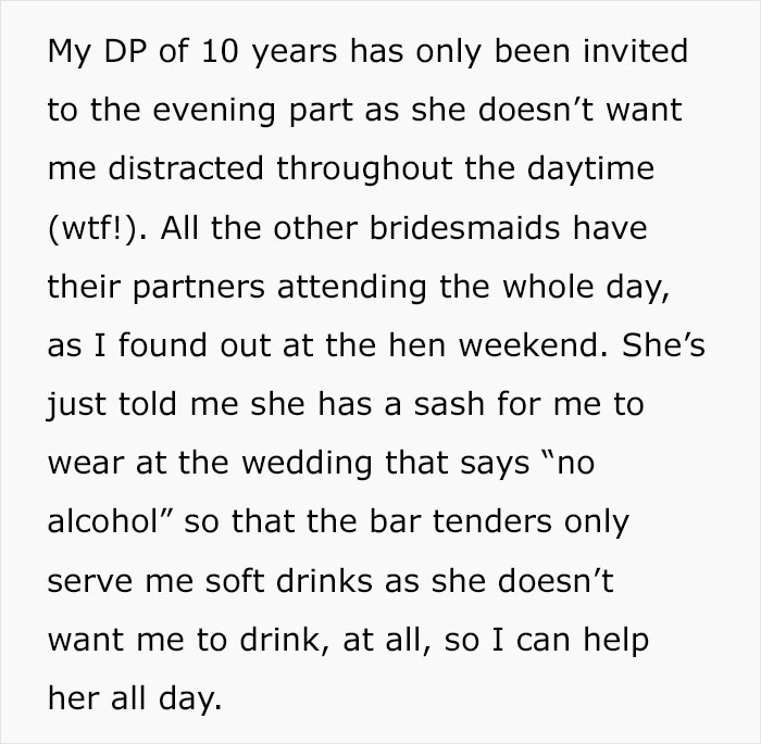 Bride Places Incomprehensible Demands On Her Best Friend Of 25 Years, Destroys Their Friendship Bride Places Incomprehensible Demands On Her Best Friend Of 25 Years, Destroys Their Friendship