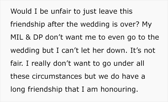 Bride Places Incomprehensible Demands On Her Best Friend Of 25 Years, Destroys Their Friendship Bride Places Incomprehensible Demands On Her Best Friend Of 25 Years, Destroys Their Friendship