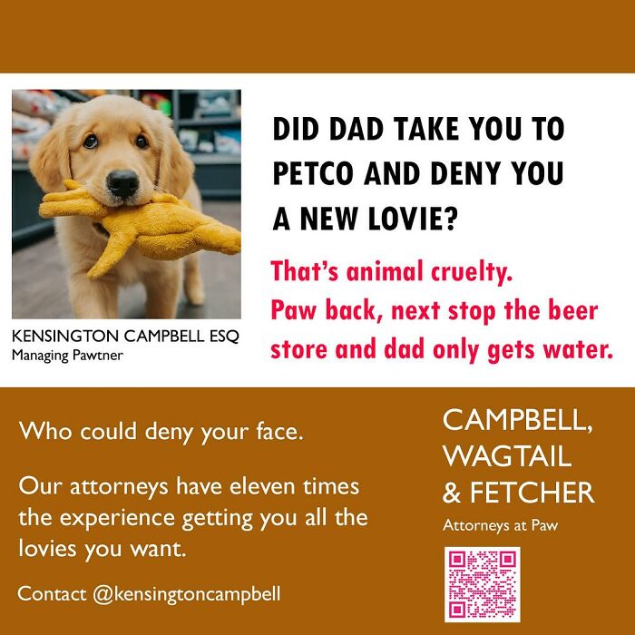 A Series Of Parody Ads For All The Dogs Seeking Attorney Services By Kensington Campbell (26 New Pics) A Series Of Parody Ads For All The Dogs Seeking Attorney Services By Kensington Campbell (26 New Pics)