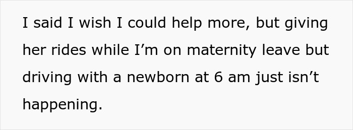 “AITA For Refusing To Ask My Partner If He’ll Drive My Friend To Work When I Go On Maternity Leave?” “AITA For Refusing To Ask My Partner If He’ll Drive My Friend To Work When I Go On Maternity Leave?”