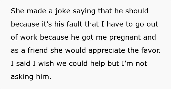 “AITA For Refusing To Ask My Partner If He’ll Drive My Friend To Work When I Go On Maternity Leave?” “AITA For Refusing To Ask My Partner If He’ll Drive My Friend To Work When I Go On Maternity Leave?”