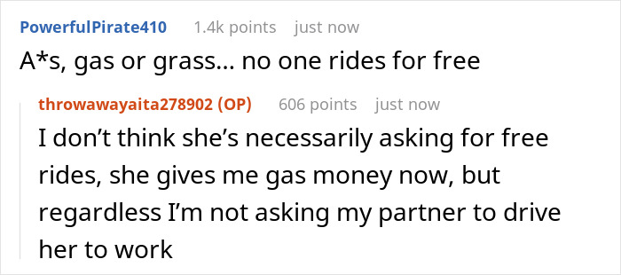 “AITA For Refusing To Ask My Partner If He’ll Drive My Friend To Work When I Go On Maternity Leave?” “AITA For Refusing To Ask My Partner If He’ll Drive My Friend To Work When I Go On Maternity Leave?”