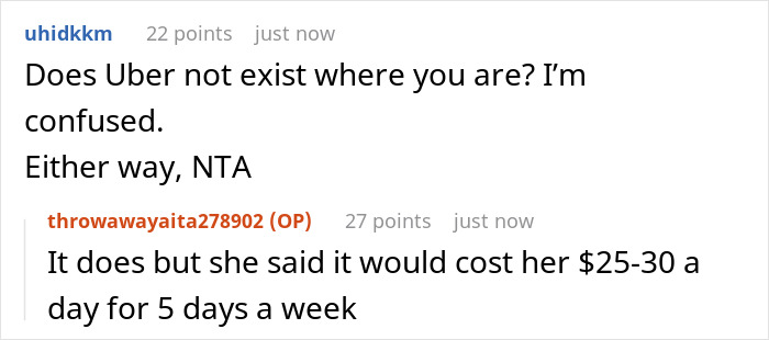 “AITA For Refusing To Ask My Partner If He’ll Drive My Friend To Work When I Go On Maternity Leave?” “AITA For Refusing To Ask My Partner If He’ll Drive My Friend To Work When I Go On Maternity Leave?”