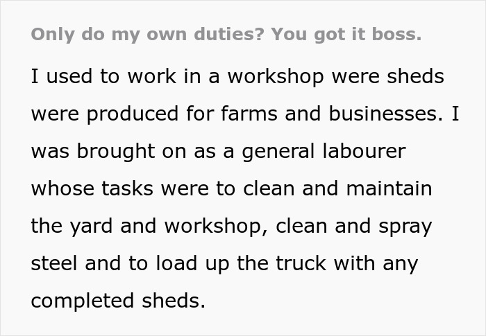 Man Refuses To Do Anything Not On His Job Description As He Was Told, The Business Has To Close