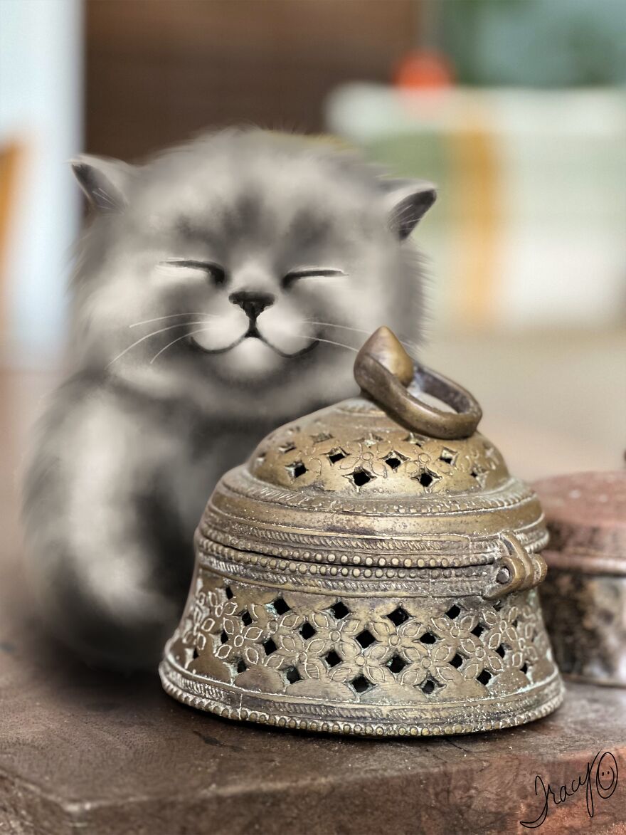 I Make Cute Art By Adding Drawn Animals To Random Photos (39 Pics)