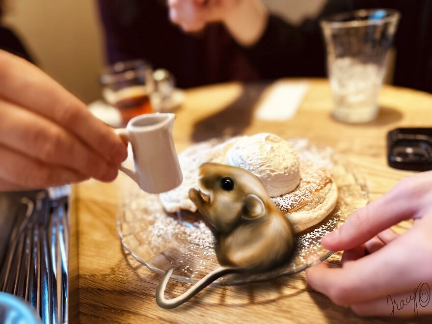 I Make Cute Art By Adding Drawn Animals To Random Photos (39 Pics)