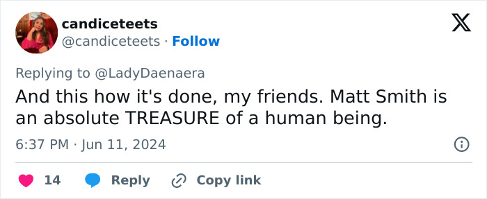 Sue Perkins Apologizes After Matt Smith Elegantly Corrects Her When She Misgenders His Co-Star Sue Perkins Apologizes After Matt Smith Elegantly Corrects Her When She Misgenders His Co-Star