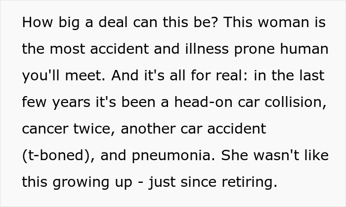 Mom Leaves $250k Inheritance To Son, Throws A Fit When Daughter Stops Looking After Her Mom Leaves $250k Inheritance To Son, Throws A Fit When Daughter Stops Looking After Her