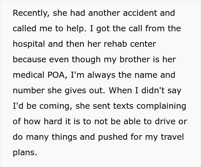 Mom Leaves $250k Inheritance To Son, Throws A Fit When Daughter Stops Looking After Her Mom Leaves $250k Inheritance To Son, Throws A Fit When Daughter Stops Looking After Her