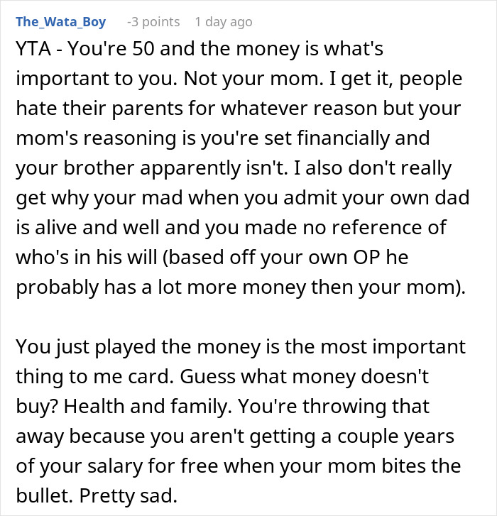 Mom Leaves $250k Inheritance To Son, Throws A Fit When Daughter Stops Looking After Her Mom Leaves $250k Inheritance To Son, Throws A Fit When Daughter Stops Looking After Her