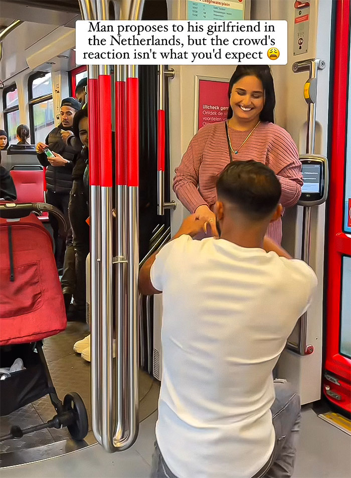 Man’s Public Proposal Goes Viral After The Crowd Awkwardly Ignores It