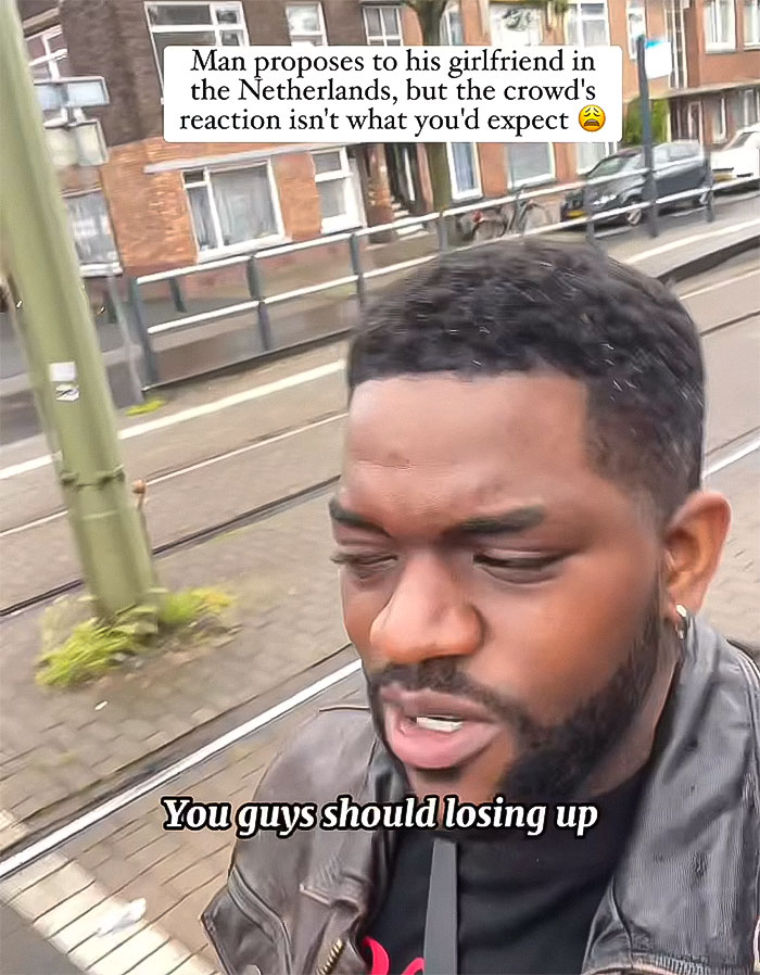 Man’s Public Proposal Goes Viral After The Crowd Awkwardly Ignores It