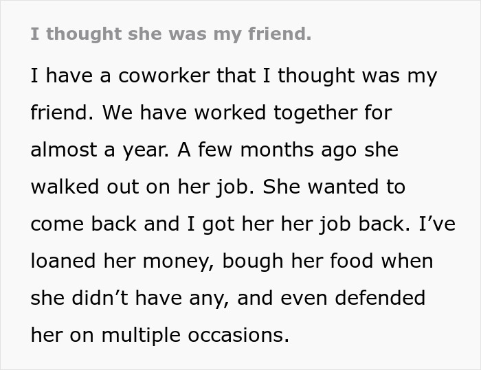 Woman Goes The Extra Mile For A Troubled Coworker, Discovers Her Toxicity And Takes Petty Revenge Woman Goes The Extra Mile For A Troubled Coworker, Discovers Her Toxicity And Takes Petty Revenge