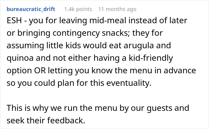 &ldquo;[Am I The Jerk] For Leaving Dinner To Get My Son McDonald’s, Even Though Food Was Served?&rdquo;