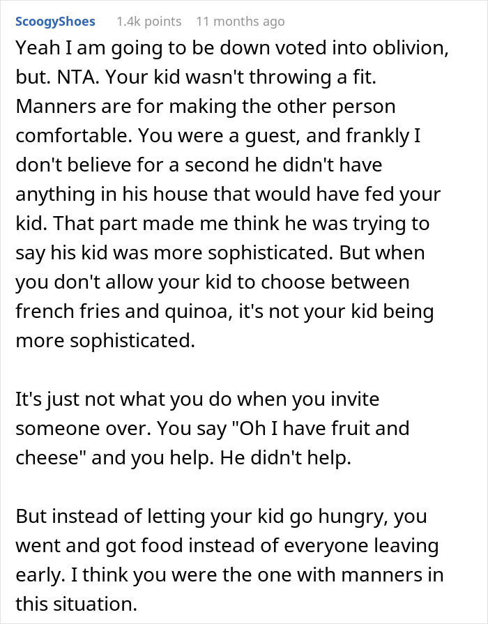 &ldquo;[Am I The Jerk] For Leaving Dinner To Get My Son McDonald’s, Even Though Food Was Served?&rdquo;