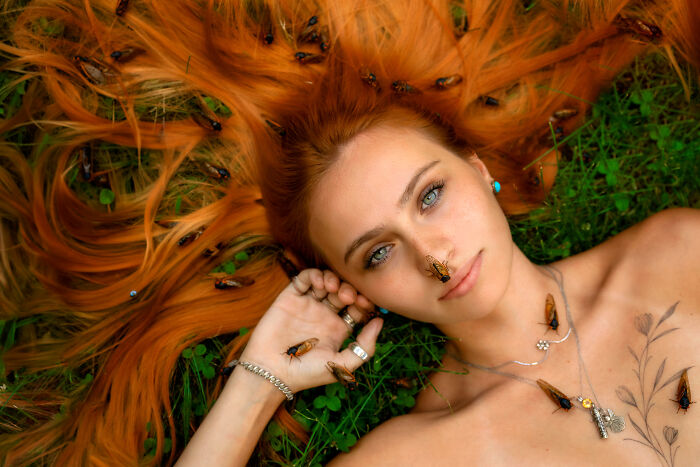 I Did A Creative Photoshoot With Cicadas Before They Are Gone (7 Pics) I Did A Creative Photoshoot With Cicadas Before They Are Gone (7 Pics)