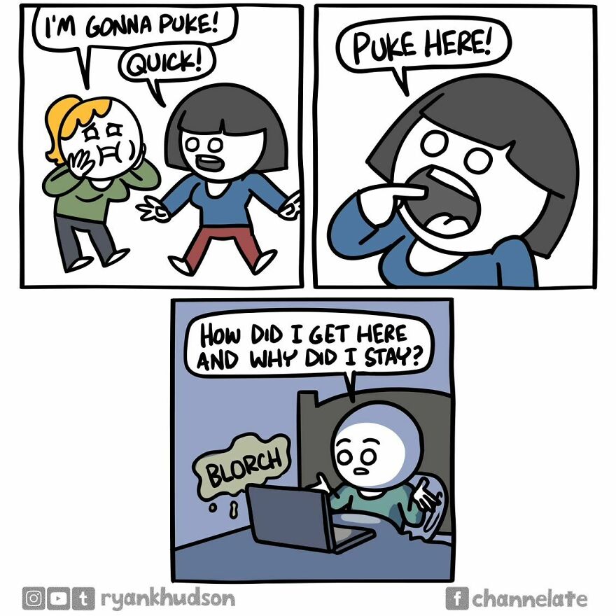 30 Comics By Ryan Hudson With Unexpectedly Dark Conclusions (New Pics)