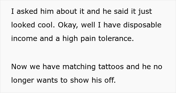 Parent Copies 19 Y.O. Son’s Tattoo To Prove A Point, Gets Called A Jerk Parent Copies 19 Y.O. Son’s Tattoo To Prove A Point, Gets Called A Jerk