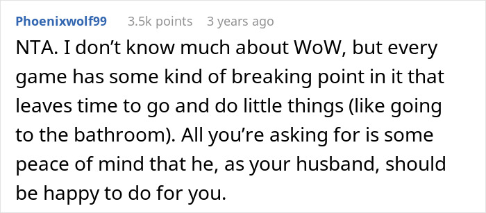 Wife Asks Husband To Check In With Her Once During His Gaming Sessions For Her Safety, He Refuses Wife Asks Husband To Check In With Her Once During His Gaming Sessions For Her Safety, He Refuses