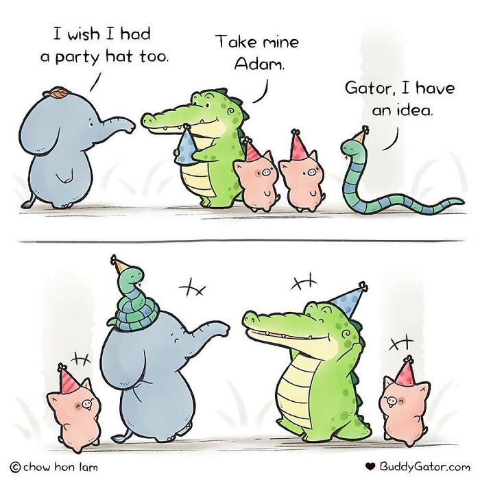 25 Charming Comics About The Fun Adventures Of A Friendly Alligator By Chow Hon Lam 25 Charming Comics About The Fun Adventures Of A Friendly Alligator By Chow Hon Lam