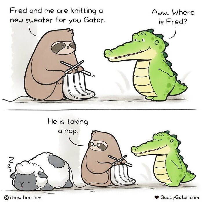 25 Charming Comics About The Fun Adventures Of A Friendly Alligator By Chow Hon Lam 25 Charming Comics About The Fun Adventures Of A Friendly Alligator By Chow Hon Lam