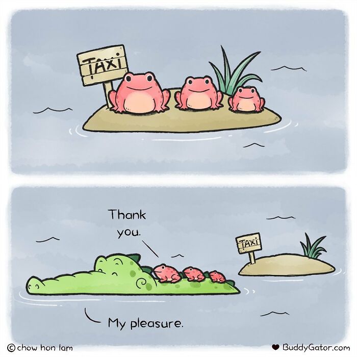 25 Charming Comics About The Fun Adventures Of A Friendly Alligator By Chow Hon Lam 25 Charming Comics About The Fun Adventures Of A Friendly Alligator By Chow Hon Lam