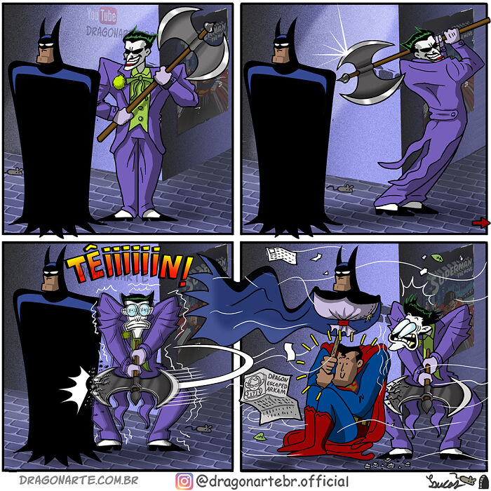 Funny Situations Superheroes Face When No One’s Watching In 26 New Comics By Dragonarte Funny Situations Superheroes Face When No One’s Watching In 26 New Comics By Dragonarte