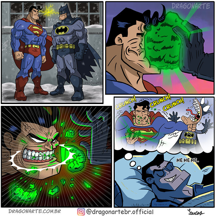 Funny Situations Superheroes Face When No One’s Watching In 26 New Comics By Dragonarte Funny Situations Superheroes Face When No One’s Watching In 26 New Comics By Dragonarte