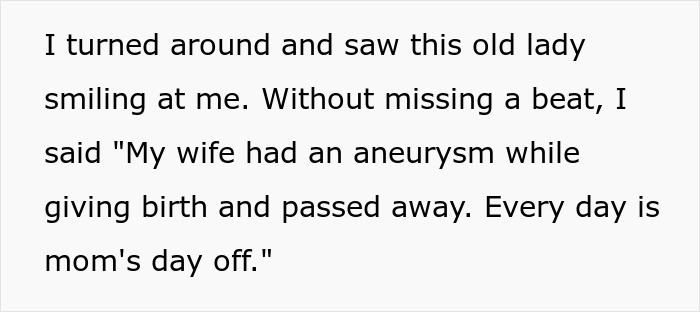 “It Must Be Mommy’s Day Off”: Man Lies About His Wife Being Dead In Response To Boomer’s Comment “It Must Be Mommy’s Day Off”: Man Lies About His Wife Being Dead In Response To Boomer’s Comment